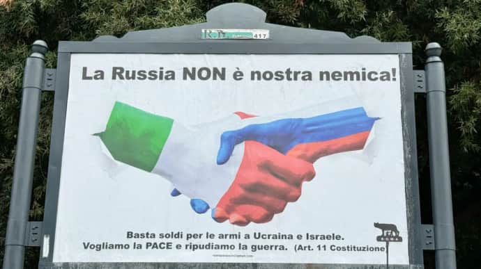 Hundreds of pro-Russian posters appear in Italy