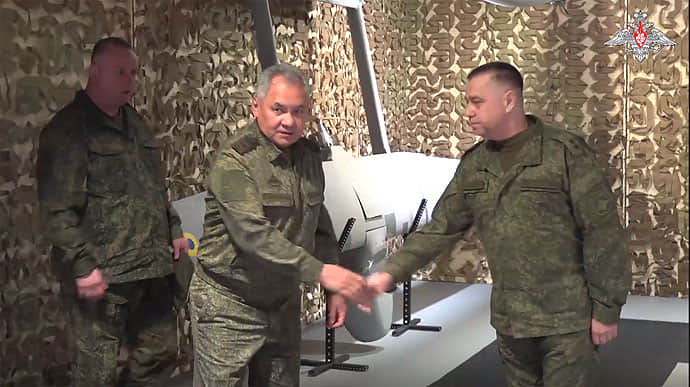 Russian Defence Minister shown in odd building camouflaged on the inside, claiming he was in Ukraine 