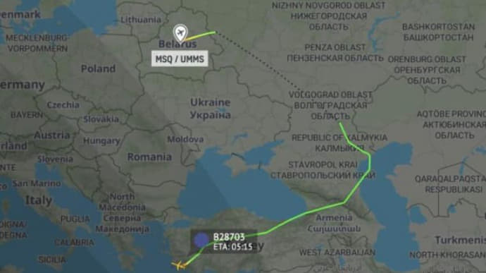 The plane used by the Belarusian elite and the Lukashenka family took off from Minsk at night - media