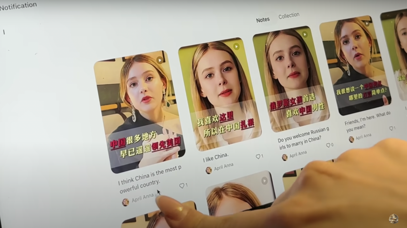 Chinese propaganda creates AI doppelganger of Ukrainian blogger to advertise Russian goods