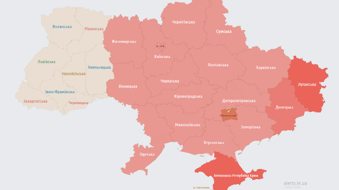 У Києві та низці областей оголошували повітряну тривогу