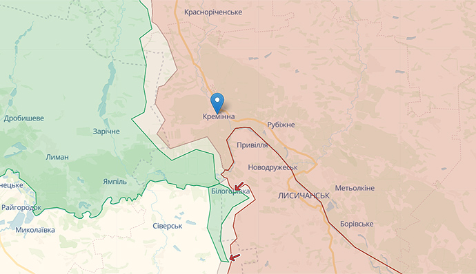 За тиждень українська армія просунулася на понад 2 км до Кремінної – Генштаб 
