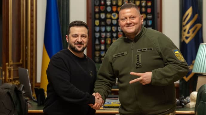 Zelenskyy and Zaluzhnyi hold meeting to discuss renewed leadership of Ukraine's Armed Forces 