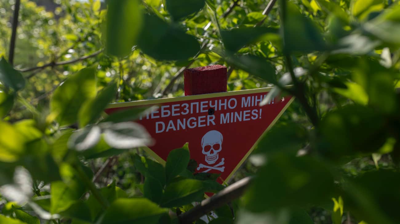 Man comes across land mine in Kherson Oblast