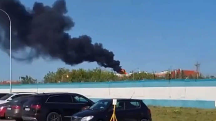 Petrochemical plant ablaze in Russia