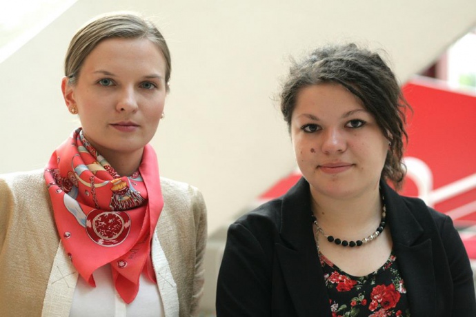 С Олесей Жураковской, медсестрой, получившей ранение на Майдане