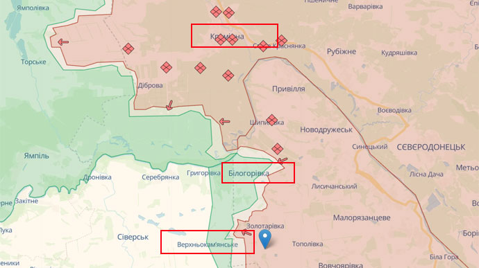 Ukrainian defenders have small success to south of Kreminna
