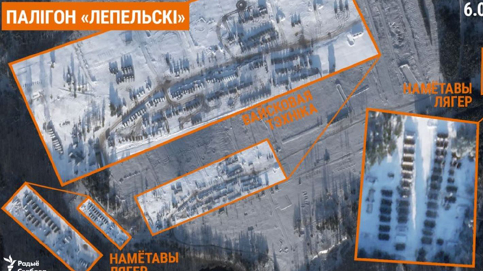 У Білорусі опублікували супутникові знімки позицій росіян на полігоні Лепельський