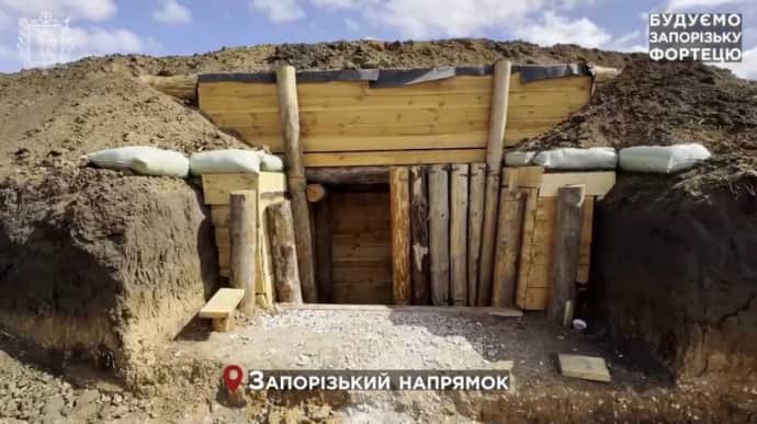 Ukrainian authorities post video of fortifications being erected in Zaporizhzhia