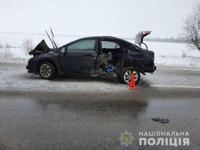 Ушкоджена Toyota, в якій загинуло немовля