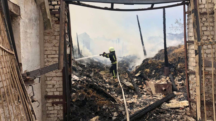 Из-за обстрелов россиян в воскресенье гектары экосистем полностью выгорели на Харьковщине