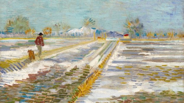 Пейзаж зі снігом роботи Ван Гога