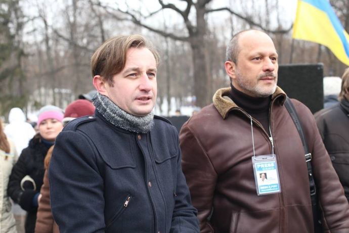 Сергей Жадан и Зураб Аласания. Харьков, 22 декабря 2013 г.  