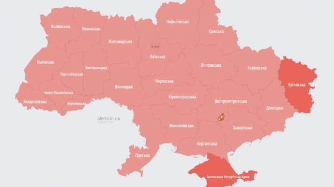 Через російський МіГ по всій Україні пів години тривала повітряна тривога