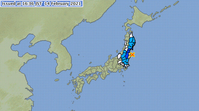 В Японии вблизи Фукусимы произошло еще два землетрясения
