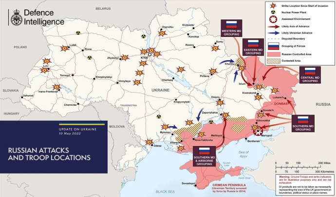 Війна в Україні, ситуація станом на 10 травня