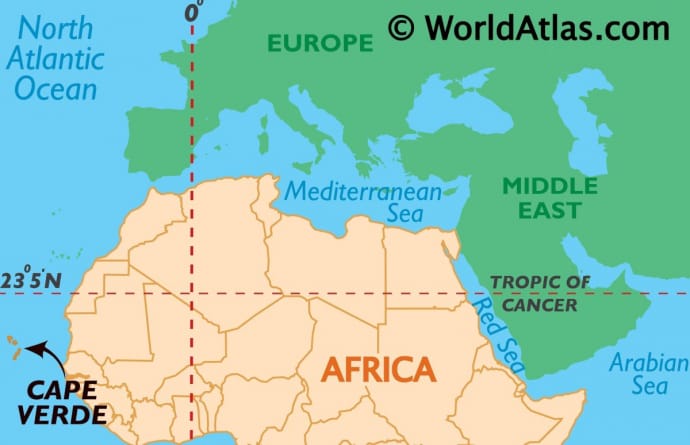 Кабо-Верде (Cape Verde) на карте