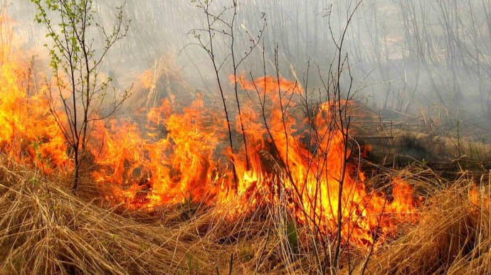 Під час гасіння пожежі на Донбасі військові ЗСУ натрапили на вибухівку