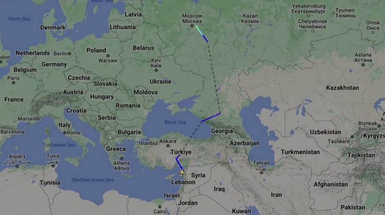 Plane that may have taken Assad to Moscow departed from Latakia – media