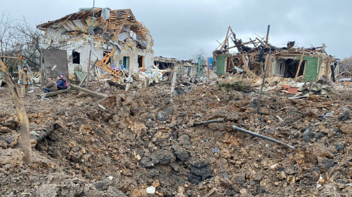 Russian troops bomb village in Kharkiv oblast causing death and destruction