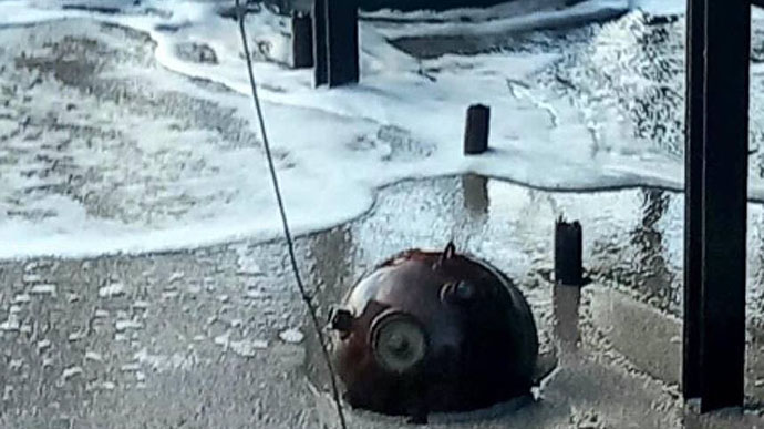 Russian mine washed up on beach in Odesa Oblast