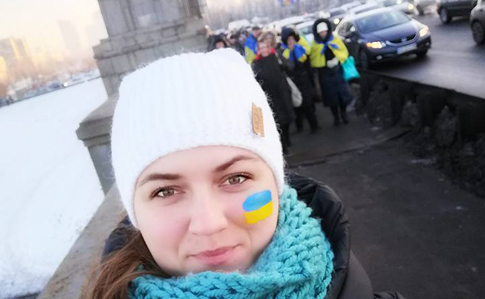 День Соборности: на мосту Патона живая цепь, а в центре Киева перекрыли движение