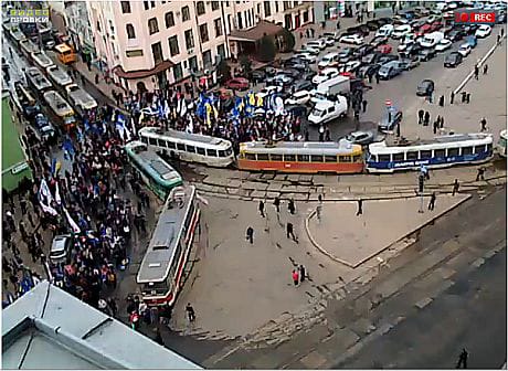 Часть марша оппозиции в Харькове