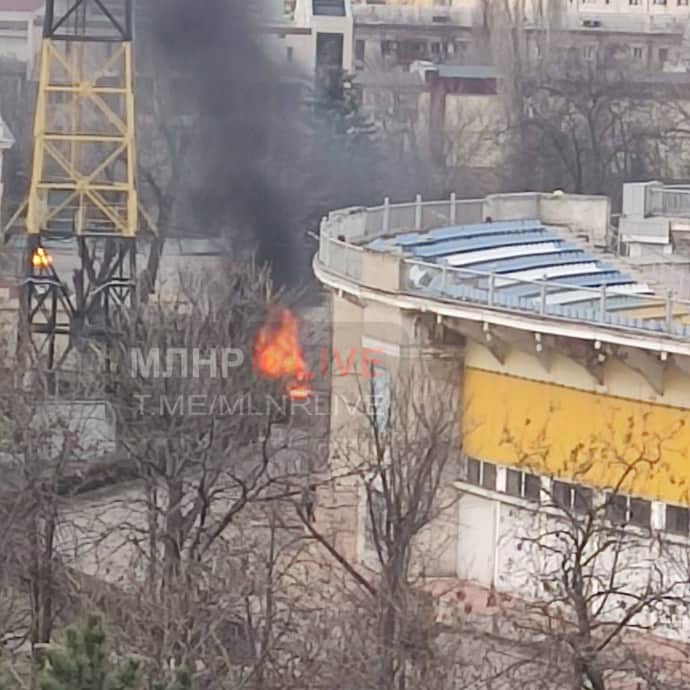 Взрыв авто в Луганске
