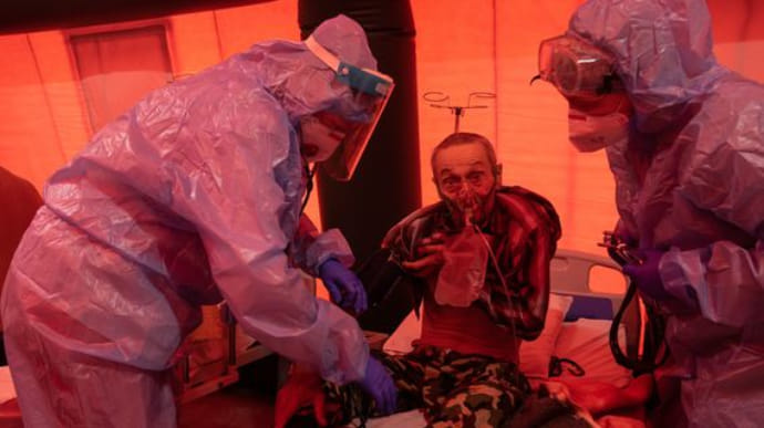 Мобильный ковид-госпиталь в Херсонской области заполнен почти на 50%