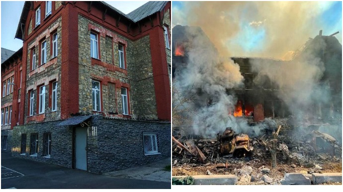 Россияне уничтожили известную гимназию на Луганщине, выдержавшую две мировых войны