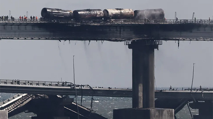 Вибух на Кримському мосту: з’явилося відео ушкоджень залізниці