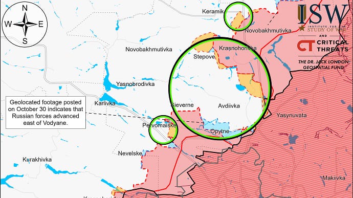 Российские войска бьют по Авдеевке артиллерией и готовятся к новой волне атак – ISW