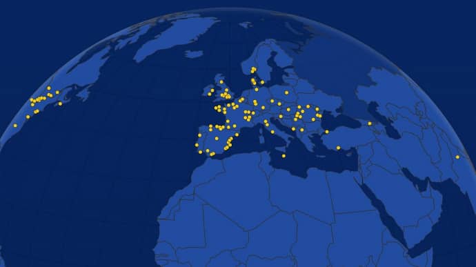 УП та СКУ створили інтерактивну карту акцій до 24 лютого по всьому світу