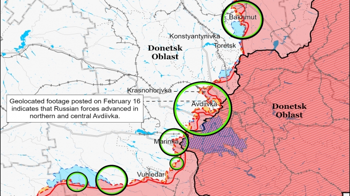 ISW: Українські війська здійснюють відносно контрольований відхід з Авдіївки