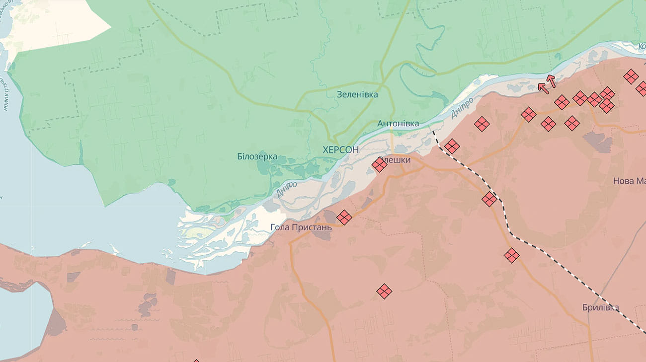 Defence Forces of Ukraine's South: Russians want to capture bridgehead on Kherson Oblast's west bank