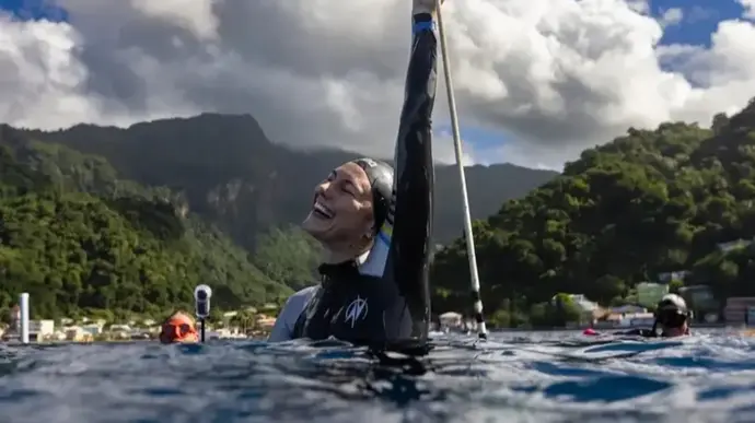 I did it again!: Ukrainian Kateryna Sadurska sets another freediving world record – video