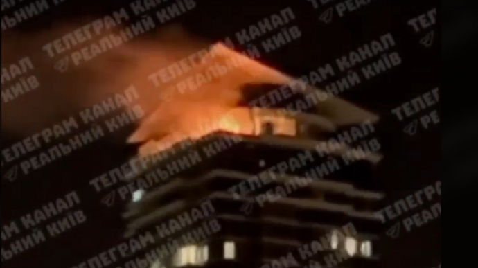 Russian UAVs attack: fires and damage to high-rise building in Kyiv – photos, video