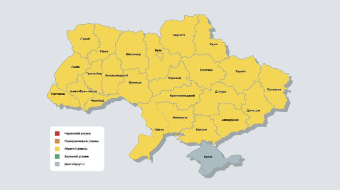 В Украине стабилизировалась эпидситуация: исчезли все оранжевые и красные зоны