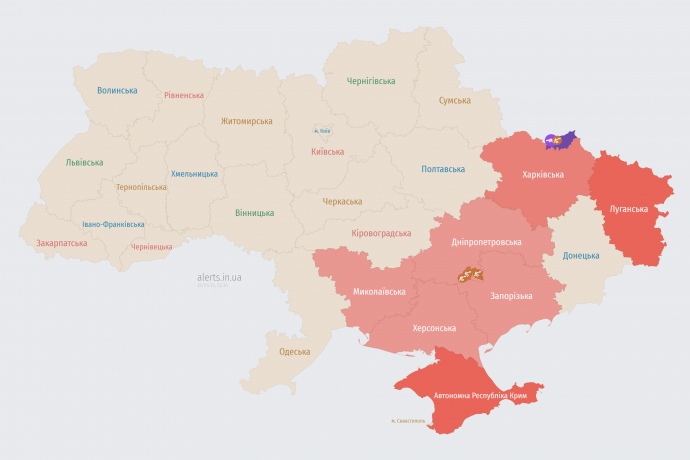 Карта: alerts.in.ua