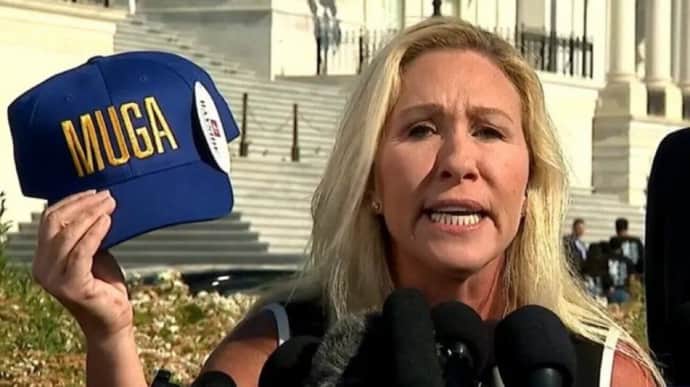 Marjorie Taylor Greene ridiculed over Make Ukraine Great Again cap – photos, videos