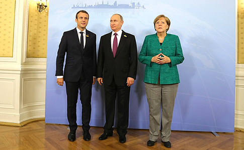 Макрон, Путин, Меркель