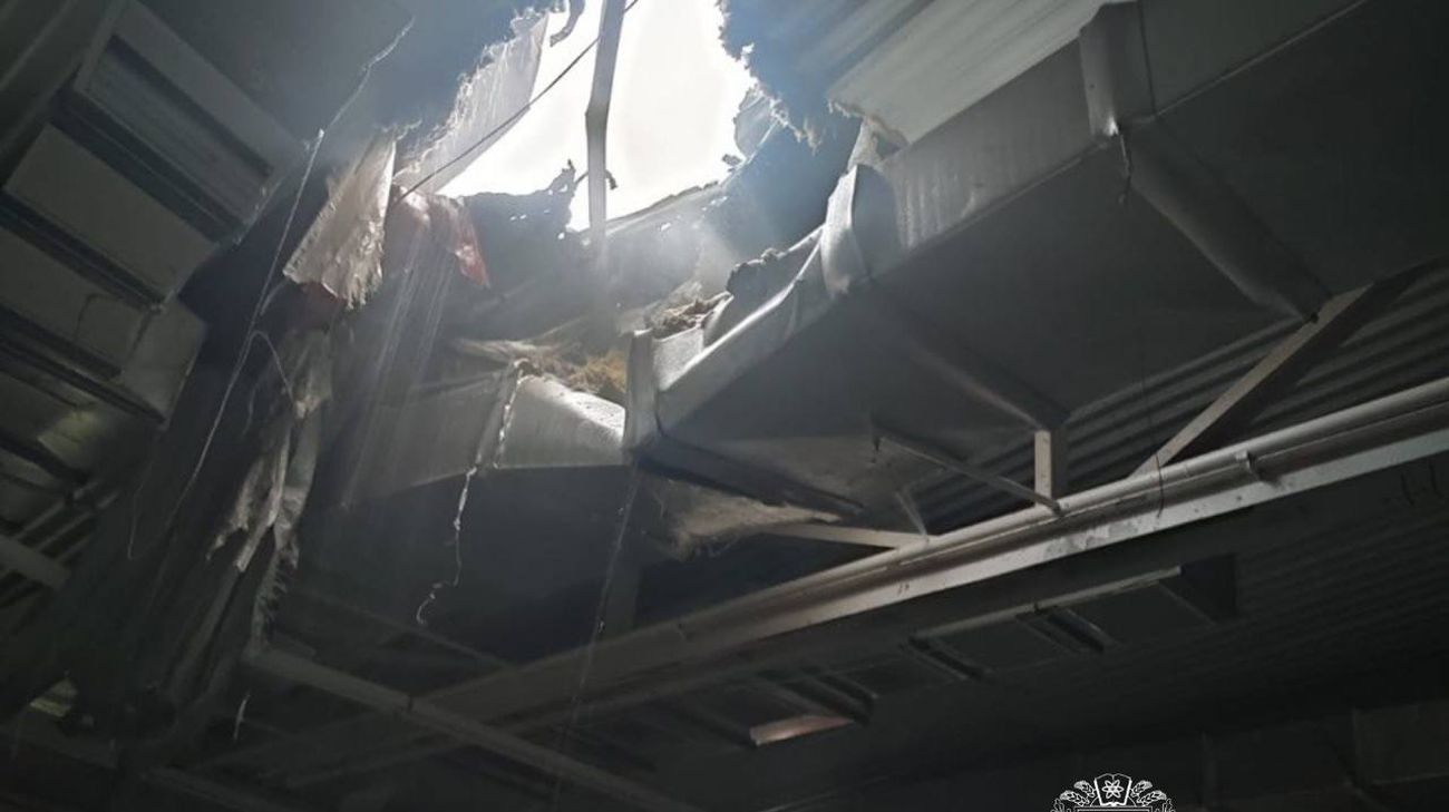 Russian drone hits shop in Kharkiv, injuring four people