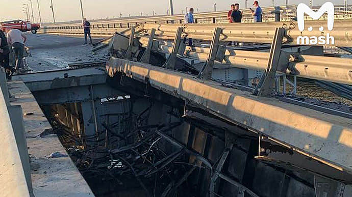 Ukraine's Security Service and Navy damaged Crimean Bridge