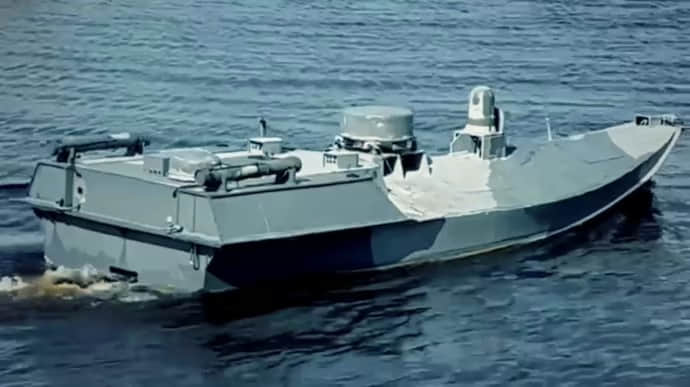 Ukrainian uncrewed surface vessels capable of not only carrying explosives but also shooting – video