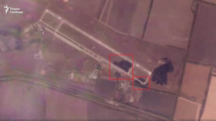 Satellite images emerge showing aftermath of Ukrainian drone strikes on airfield in Russia's Voronezh Oblast