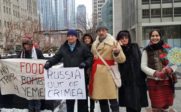 У Москві і Чикаго провели флешмоб на підтримку Криму