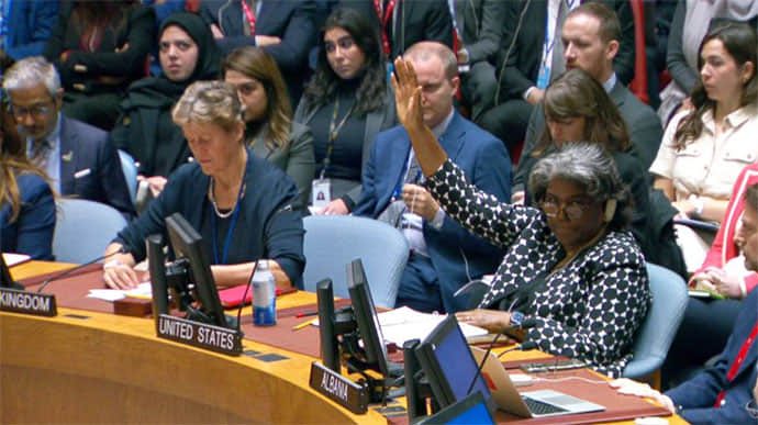 США наклали вето на рішення Радбезу ООН щодо припинення вогню між Ізраїлем і Газою 