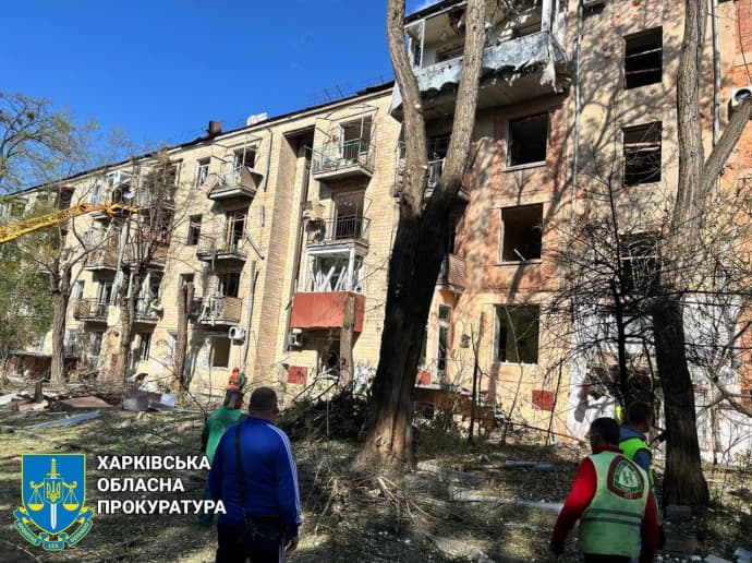 наслідки обстрілу Харкова 5 травня, фото прокуратури