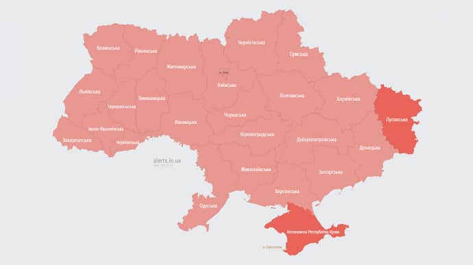 По всей Украине звучала тревога из-за российского МиГа