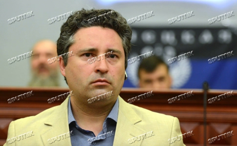 Игорь Ивакин в Донецкой ОГА при утверждении на должность министра угольной промышленности ДНР в мае 2014 года